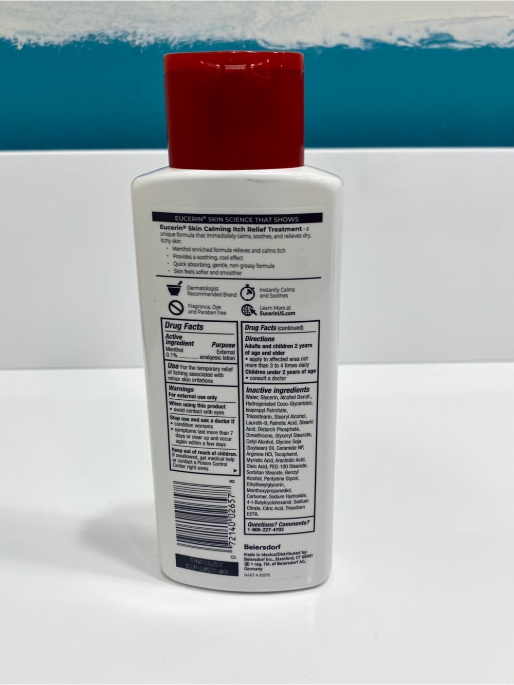 Eucerin Skin Calming Itch Relief Lotion - Fragrance Free 8.4oz - Picture 2 of 3